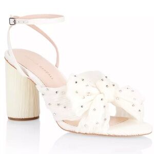 Loeffler Randall Camellia Pearl Rhinestone Bow Heel